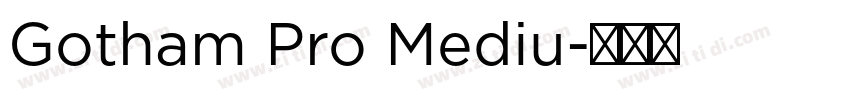 Gotham Pro Mediu字体转换